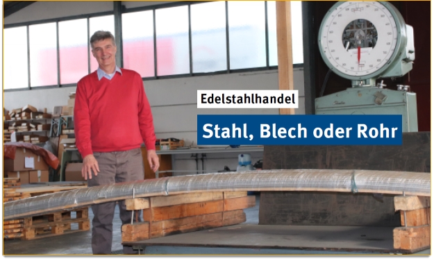 Einkauf, Beratung, Verkauf: Edelstahlhändler Olaf Dehlinger legt im Betrieb gerne selbst Hand an.